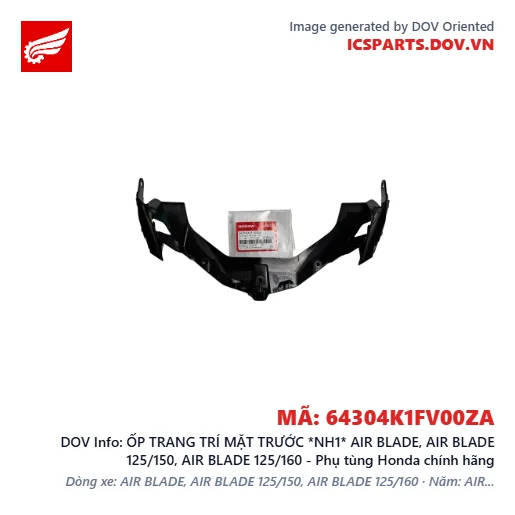 ỐP TRANG TRÍ MẶT TRƯỚC *NH1* AIR BLADE, AIR BLADE 125/150, AIR BLADE 125/160 - Phụ tùng Honda chính hãng