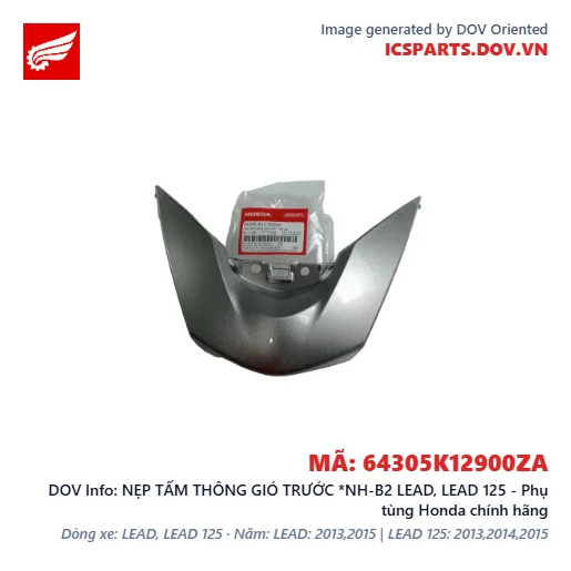 NẸP TẤM THÔNG GIÓ TRƯỚC *NH-B2 LEAD, LEAD 125 - Phụ tùng Honda chính hãng