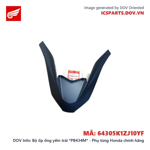 Bộ ốp ống yếm trái *PB434M* - Phụ tùng Honda chính hãng