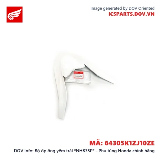 Bộ ốp ống yếm trái *NHB35P* - Phụ tùng Honda chính hãng