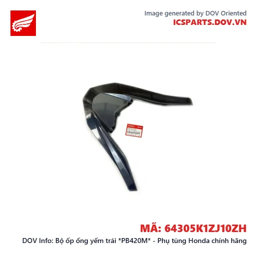 Bộ ốp ống yếm trái *PB420M* - Phụ tùng Honda chính hãng