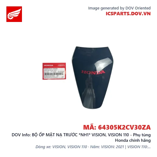 BỘ ỐP MẶT NẠ TRƯỚC *NH1* VISION, VISION 110 - Phụ tùng Honda chính hãng