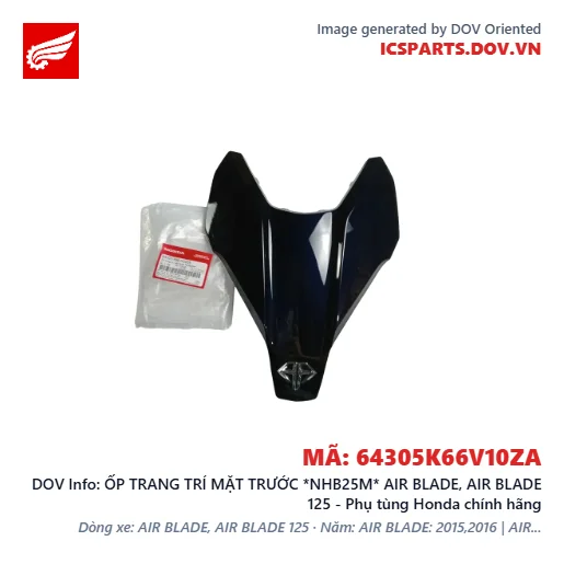 ỐP TRANG TRÍ MẶT TRƯỚC *NHB25M* AIR BLADE, AIR BLADE 125 - Phụ tùng Honda chính hãng