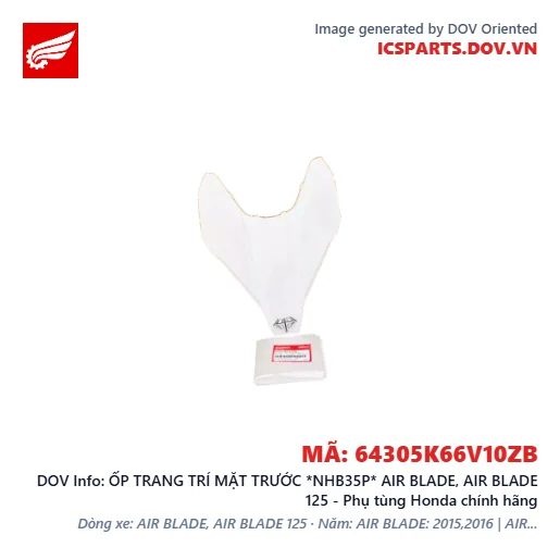 ỐP TRANG TRÍ MẶT TRƯỚC *NHB35P* AIR BLADE, AIR BLADE 125 - Phụ tùng Honda chính hãng