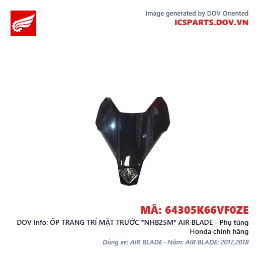 ỐP TRANG TRÍ MẶT TRƯỚC *NHB25M* AIR BLADE - Phụ tùng Honda chính hãng