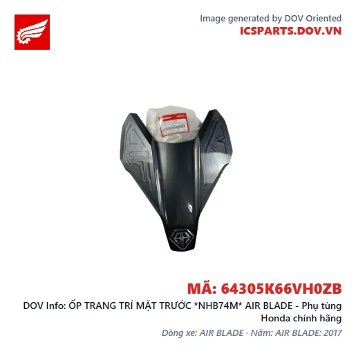 ỐP TRANG TRÍ MẶT TRƯỚC *NHB74M* AIR BLADE - Phụ tùng Honda chính hãng