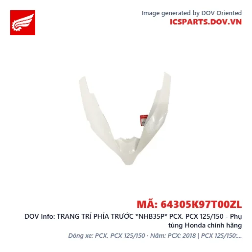 TRANG TRÍ PHÍA TRƯỚC *NHB35P* PCX, PCX 125/150 - Phụ tùng Honda chính hãng