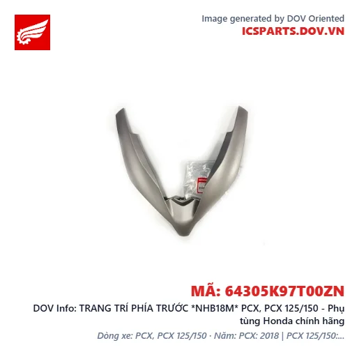 TRANG TRÍ PHÍA TRƯỚC *NHB18M* PCX, PCX 125/150 - Phụ tùng Honda chính hãng