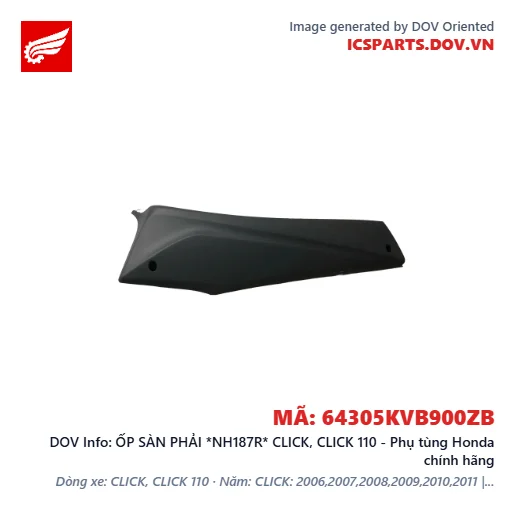 ỐP SÀN PHẢI *NH187R* CLICK, CLICK 110 - Phụ tùng Honda chính hãng