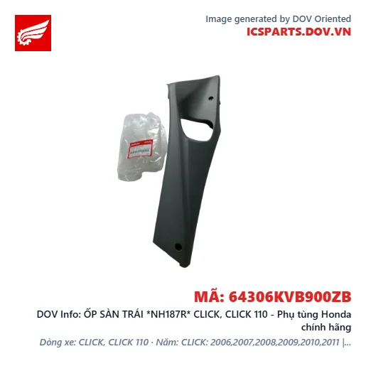 ỐP SÀN TRÁI *NH187R* CLICK, CLICK 110 - Phụ tùng Honda chính hãng
