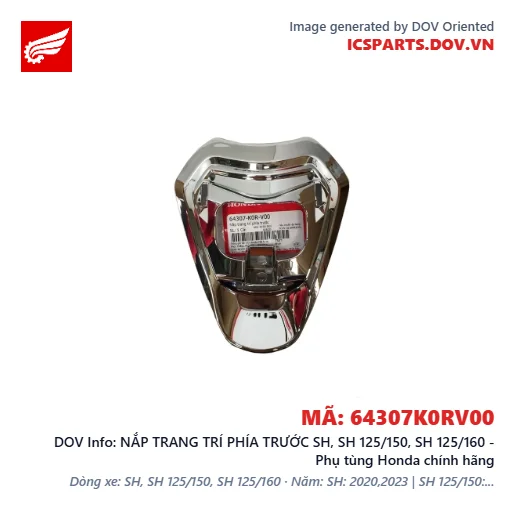 NẮP TRANG TRÍ PHÍA TRƯỚC SH, SH 125/150, SH 125/160 - Phụ tùng Honda chính hãng