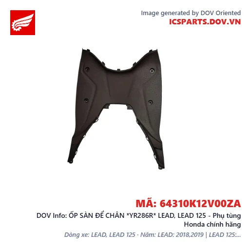 ỐP SÀN ĐỂ CHÂN *YR286R* LEAD, LEAD 125 - Phụ tùng Honda chính hãng