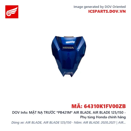 MẶT NẠ TRƯỚC *PB421M* AIR BLADE, AIR BLADE 125/150 - Phụ tùng Honda chính hãng