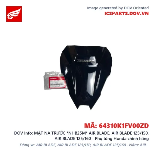 MẶT NẠ TRƯỚC *NHB25M* AIR BLADE, AIR BLADE 125/150, AIR BLADE 125/160 - Phụ tùng Honda chính hãng