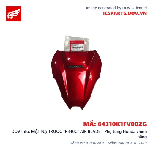 MẶT NẠ TRƯỚC *R340C* AIR BLADE - Phụ tùng Honda chính hãng