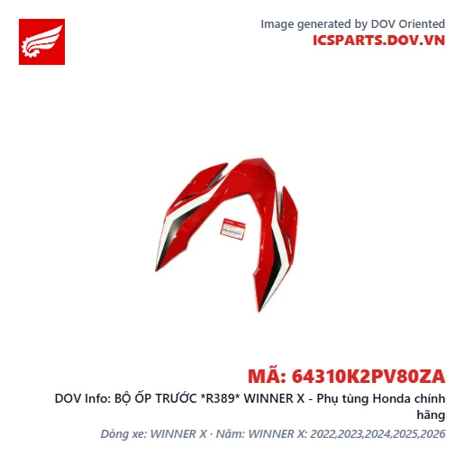 BỘ ỐP TRƯỚC *R389* WINNER X - Phụ tùng Honda chính hãng