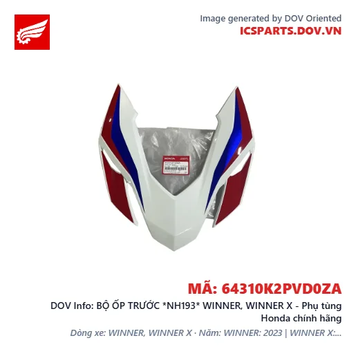 BỘ ỐP TRƯỚC *NH193* WINNER, WINNER X - Phụ tùng Honda chính hãng