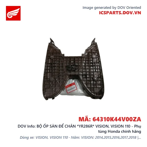 BỘ ỐP SÀN ĐỂ CHÂN *YR286R* VISION, VISION 110 - Phụ tùng Honda chính hãng