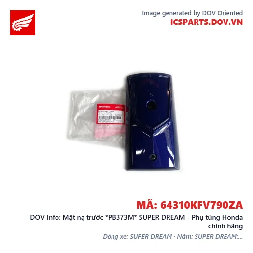 Mặt nạ trước *PB373M* SUPER DREAM - Phụ tùng Honda chính hãng