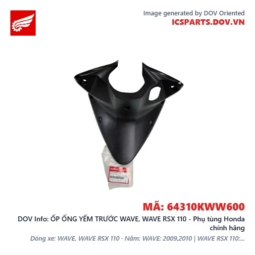 ỐP ỐNG YẾM TRƯỚC WAVE, WAVE RSX 110 - Phụ tùng Honda chính hãng