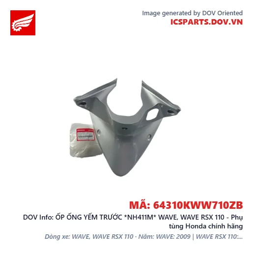 ỐP ỐNG YẾM TRƯỚC *NH411M* WAVE, WAVE RSX 110 - Phụ tùng Honda chính hãng