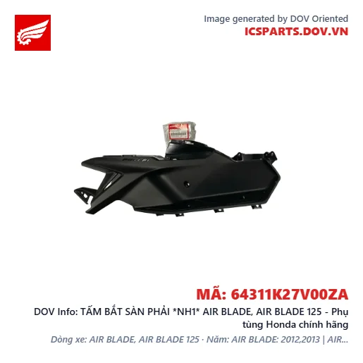 TẤM BẮT SÀN PHẢI *NH1* AIR BLADE, AIR BLADE 125 - Phụ tùng Honda chính hãng