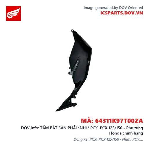 TẤM BẮT SÀN PHẢI *NH1* PCX, PCX 125/150 - Phụ tùng Honda chính hãng