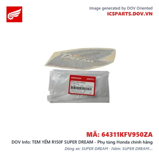 TEM YẾM R150F SUPER DREAM - Phụ tùng Honda chính hãng