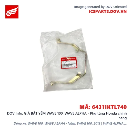 GIÁ BẮT YẾM WAVE 100, WAVE ALPHA - Phụ tùng Honda chính hãng