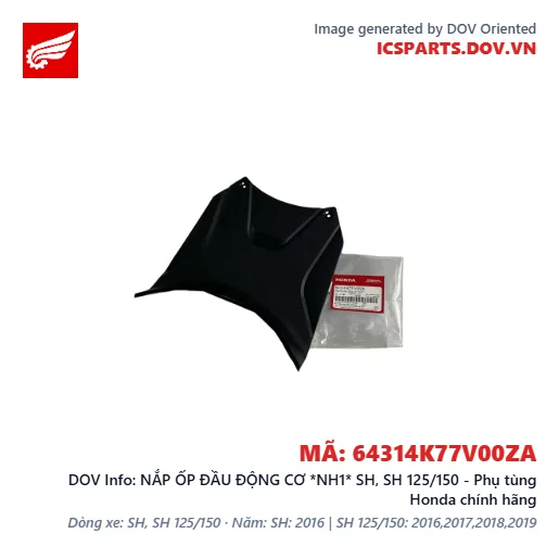 NẮP ỐP ĐẦU ĐỘNG CƠ *NH1* SH, SH 125/150 - Phụ tùng Honda chính hãng