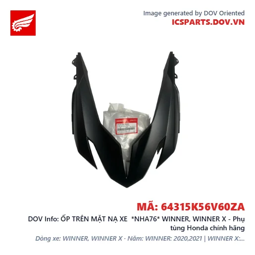 ỐP TRÊN MẶT NẠ XE  *NHA76* WINNER, WINNER X - Phụ tùng Honda chính hãng