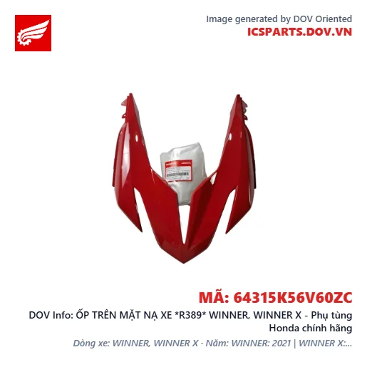 ỐP TRÊN MẶT NẠ XE *R389* WINNER, WINNER X - Phụ tùng Honda chính hãng