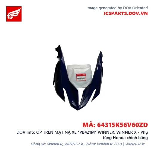 ỐP TRÊN MẶT NẠ XE *PB421M* WINNER, WINNER X - Phụ tùng Honda chính hãng