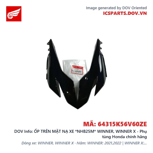 ỐP TRÊN MẶT NẠ XE *NHB25M* WINNER, WINNER X - Phụ tùng Honda chính hãng