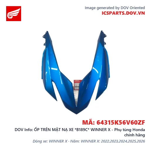 ỐP TRÊN MẶT NẠ XE *B189C* WINNER X - Phụ tùng Honda chính hãng