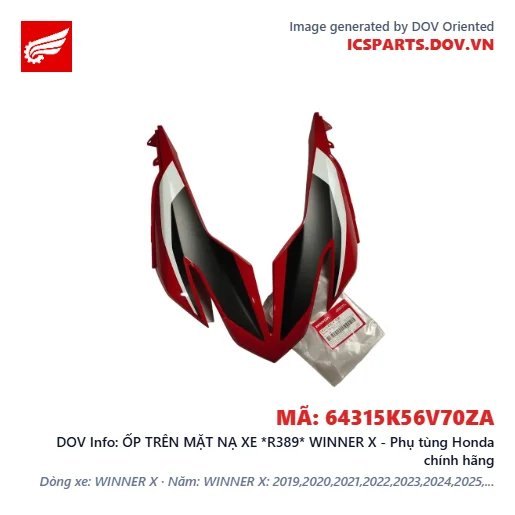 ỐP TRÊN MẶT NẠ XE *R389* WINNER X - Phụ tùng Honda chính hãng