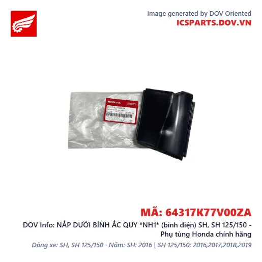 NẮP DƯỚI BÌNH ẮC QUY *NH1* (bình điện) SH, SH 125/150 - Phụ tùng Honda chính hãng
