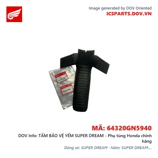 TẤM BẢO VỆ YẾM SUPER DREAM - Phụ tùng Honda chính hãng