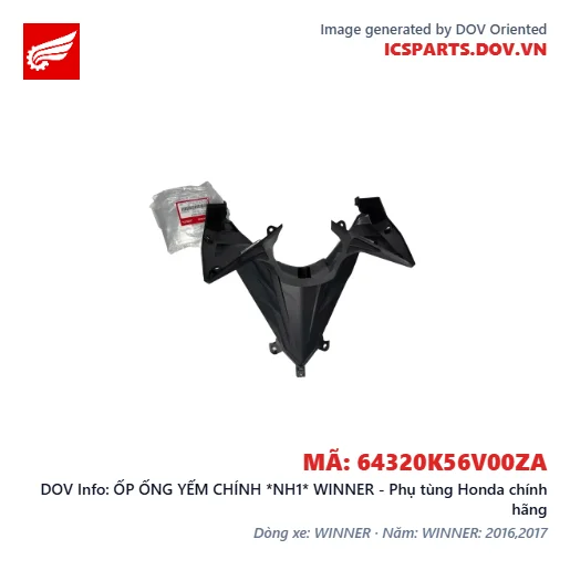ỐP ỐNG YẾM CHÍNH *NH1* WINNER - Phụ tùng Honda chính hãng