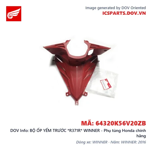 BỘ ỐP YẾM TRƯỚC *R371R* WINNER - Phụ tùng Honda chính hãng