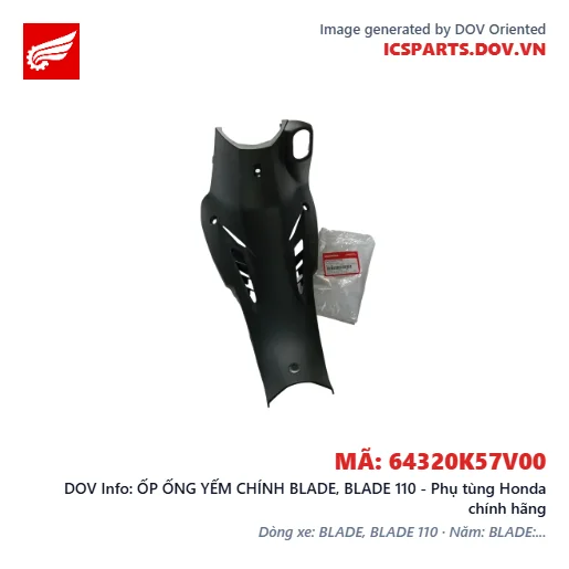 ỐP ỐNG YẾM CHÍNH BLADE, BLADE 110 - Phụ tùng Honda chính hãng