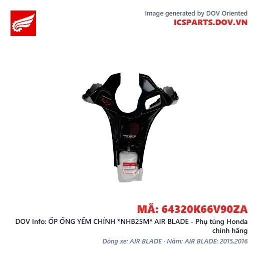 ỐP ỐNG YẾM CHÍNH *NHB25M* AIR BLADE - Phụ tùng Honda chính hãng