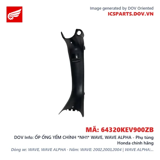 ỐP ỐNG YẾM CHÍNH *NH1* WAVE, WAVE ALPHA - Phụ tùng Honda chính hãng
