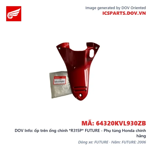 ốp trên ống chính *R315P* FUTURE - Phụ tùng Honda chính hãng