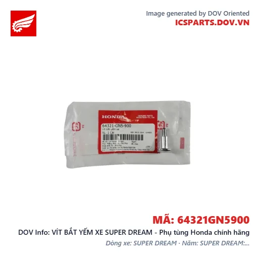 VÍT BẮT YẾM XE SUPER DREAM - Phụ tùng Honda chính hãng