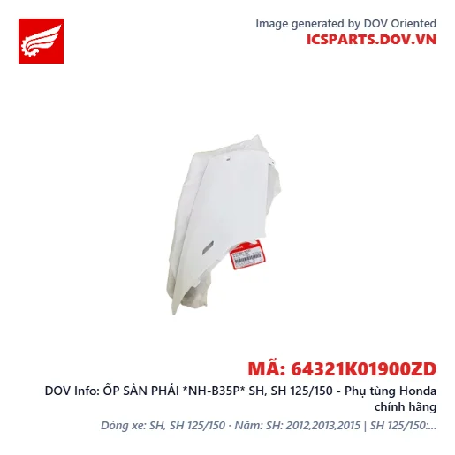 ỐP SÀN PHẢI *NH-B35P* SH, SH 125/150 - Phụ tùng Honda chính hãng