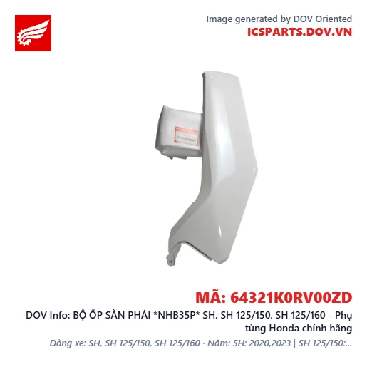 BỘ ỐP SÀN PHẢI *NHB35P* SH, SH 125/150, SH 125/160 - Phụ tùng Honda chính hãng