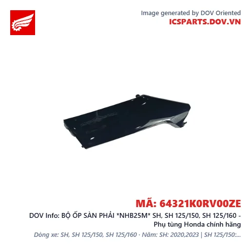 BỘ ỐP SÀN PHẢI *NHB25M* SH, SH 125/150, SH 125/160 - Phụ tùng Honda chính hãng