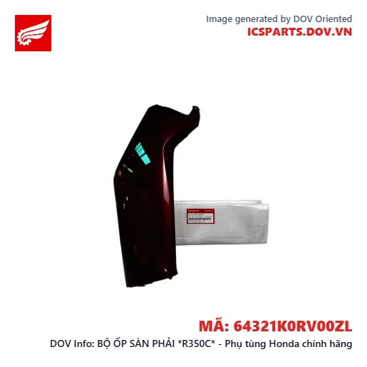 BỘ ỐP SÀN PHẢI *R350C* - Phụ tùng Honda chính hãng