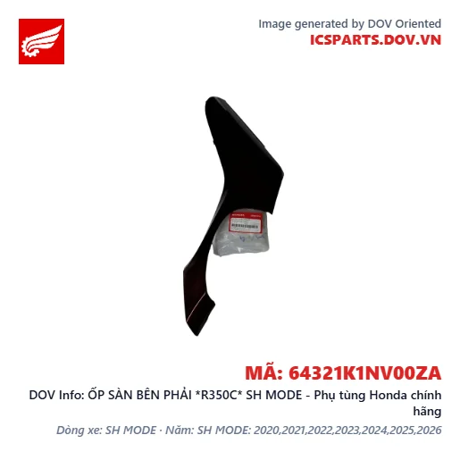ỐP SÀN BÊN PHẢI *R350C* SH MODE - Phụ tùng Honda chính hãng